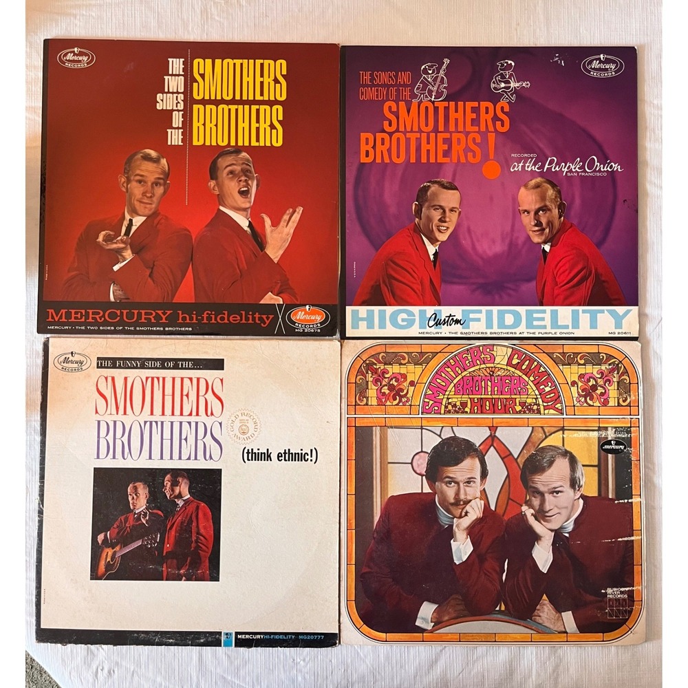 Smothers Brothers Vinyl Record Lot of 4 Mercury Records Comedy Folk 12" LP‎ 60s